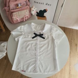 Áo sơ mi học sinh nữ cổ bèo size 7 -11